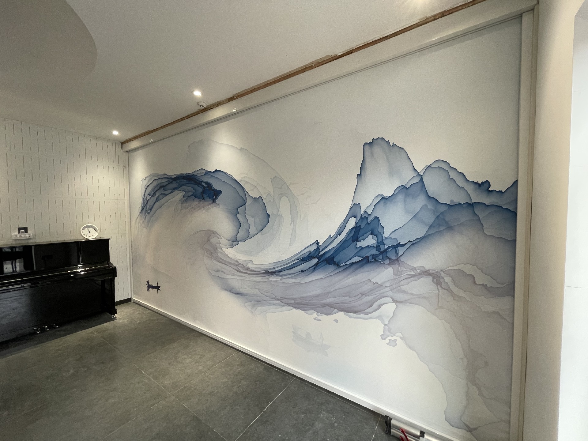 防風(fēng)卷簾雙面打印案例